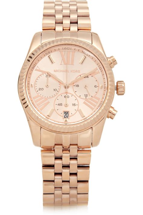 michael kors women lexington rose gold tone watch|Michael Kors rose gold.